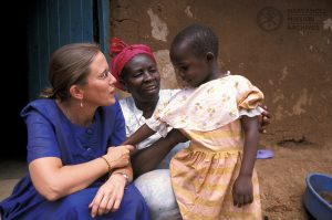 Lay Missioner Christine Bodewes in Kibera slum, Nairobi