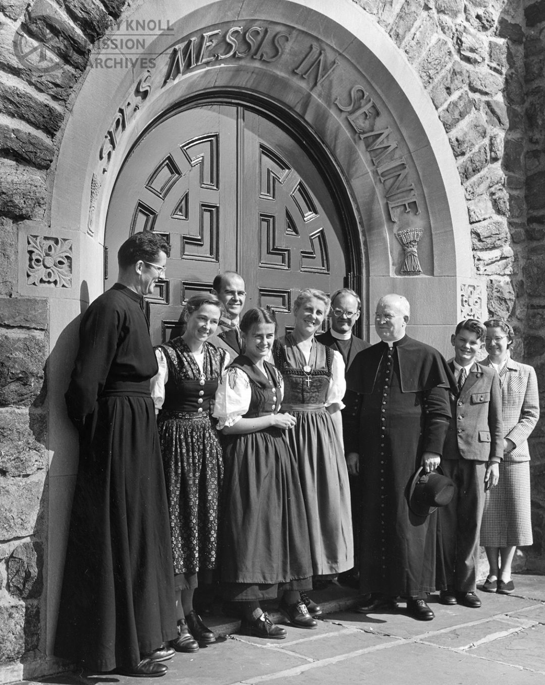 Member of the Von Trapp Family Singers with Maryknoll's Superior