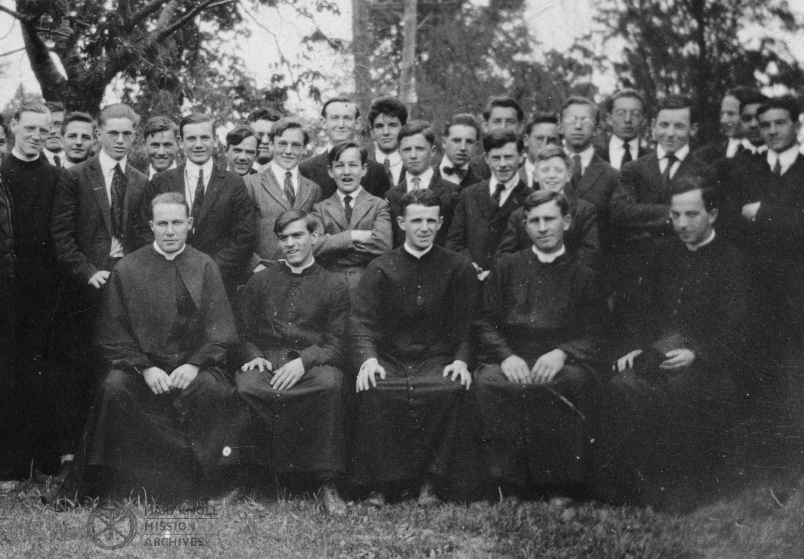Frs. James E. Walsh, Francis X. Ford and Bernard Meyer at Venard College in 1918
