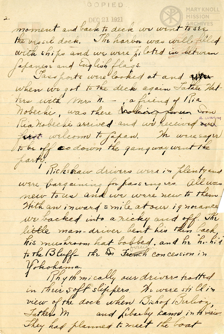 Second page of diary entry made on October 14th, 1922