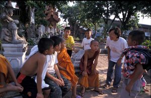 Dee Barlow teaches English in Thailand to Shan State Buddhist monks from Burma