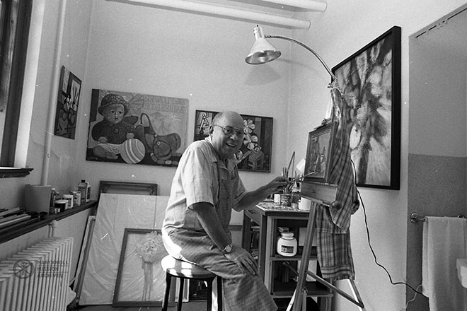 Fr. Michael Simone in his studio