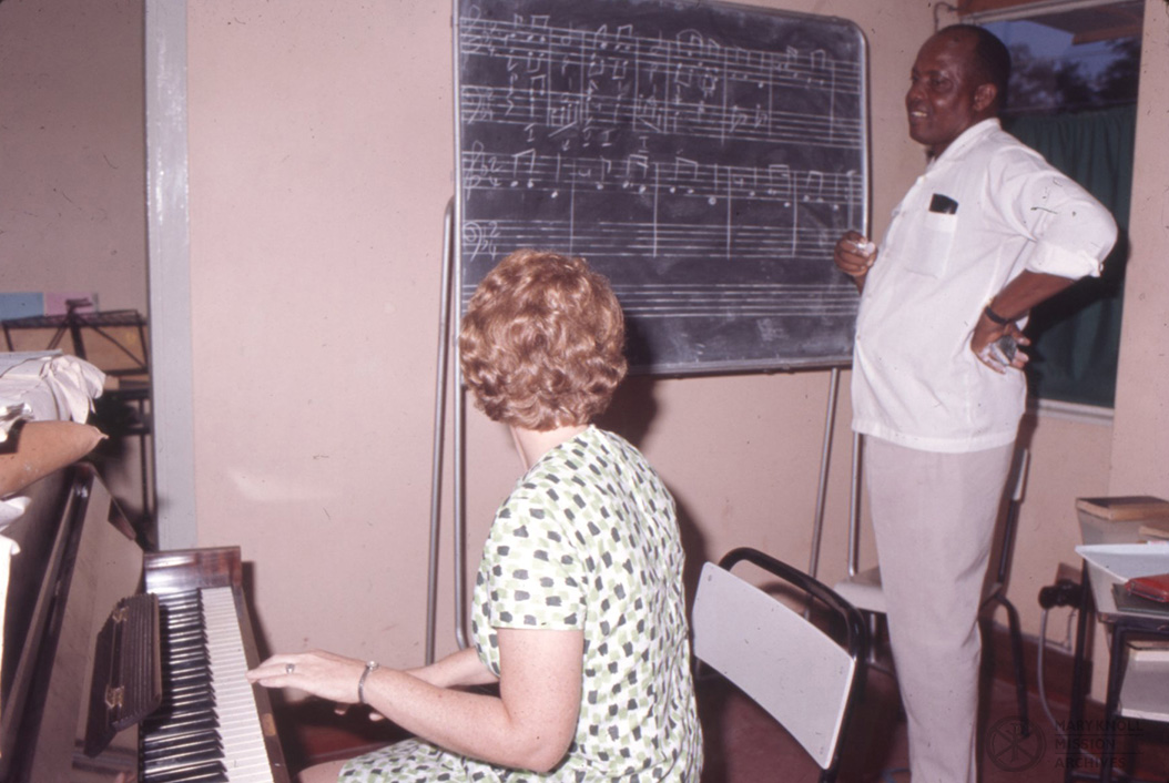 Sr. Darlene Jacobs teaching at the Music Conservatory of Tanzania