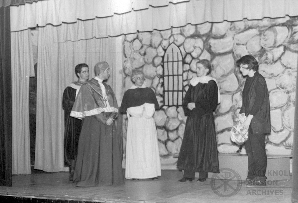 Maryknoll Sisters perform Joan of Arc, 1956