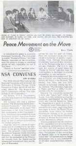 Sem. Ray Finch's Article on Peace Movement, "The Glen Echo" vo. 1 no. 8 pg. 6, 1968