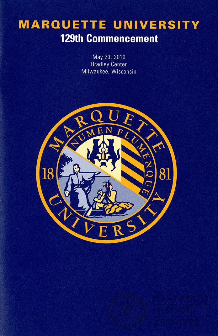 Program for Marquette University's 129th Commencement, 2010