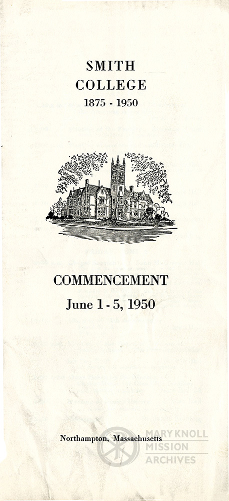 Program for Commencement at Smith College, 1950
