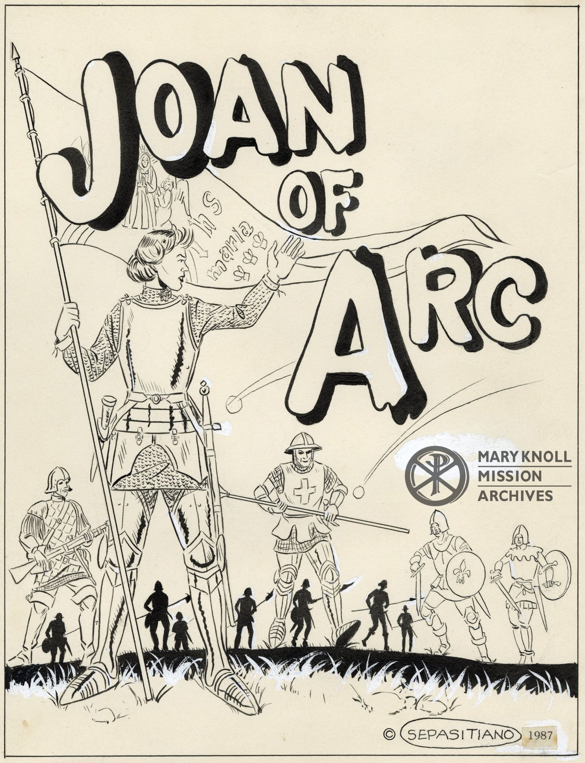 Joan of Arc Biography Front Cover, Br. Sebastian Schwartz, 1987