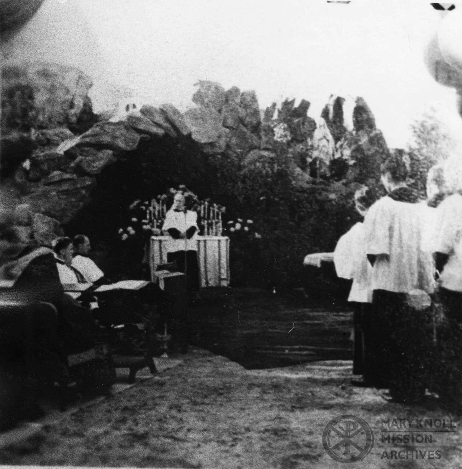 Maryknollers at the Lourdes Grotto - Archives