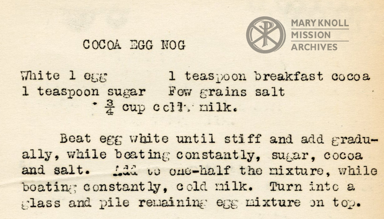 MMJ's Cocoa Egg Nog Recipe