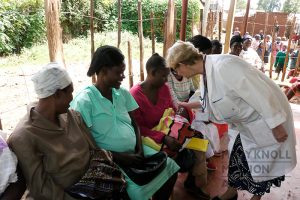Former Maryknoll Lay Missioner Kathleen Dunford in mission in Kenya at St. Raphael's Health Center, 2011