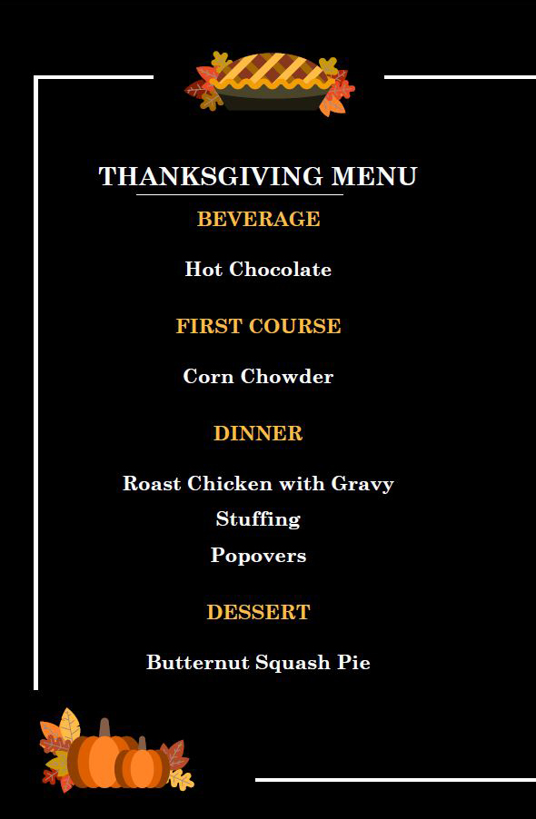 Into The Kitchen with MMJ: Thanksgiving Meal Menu 