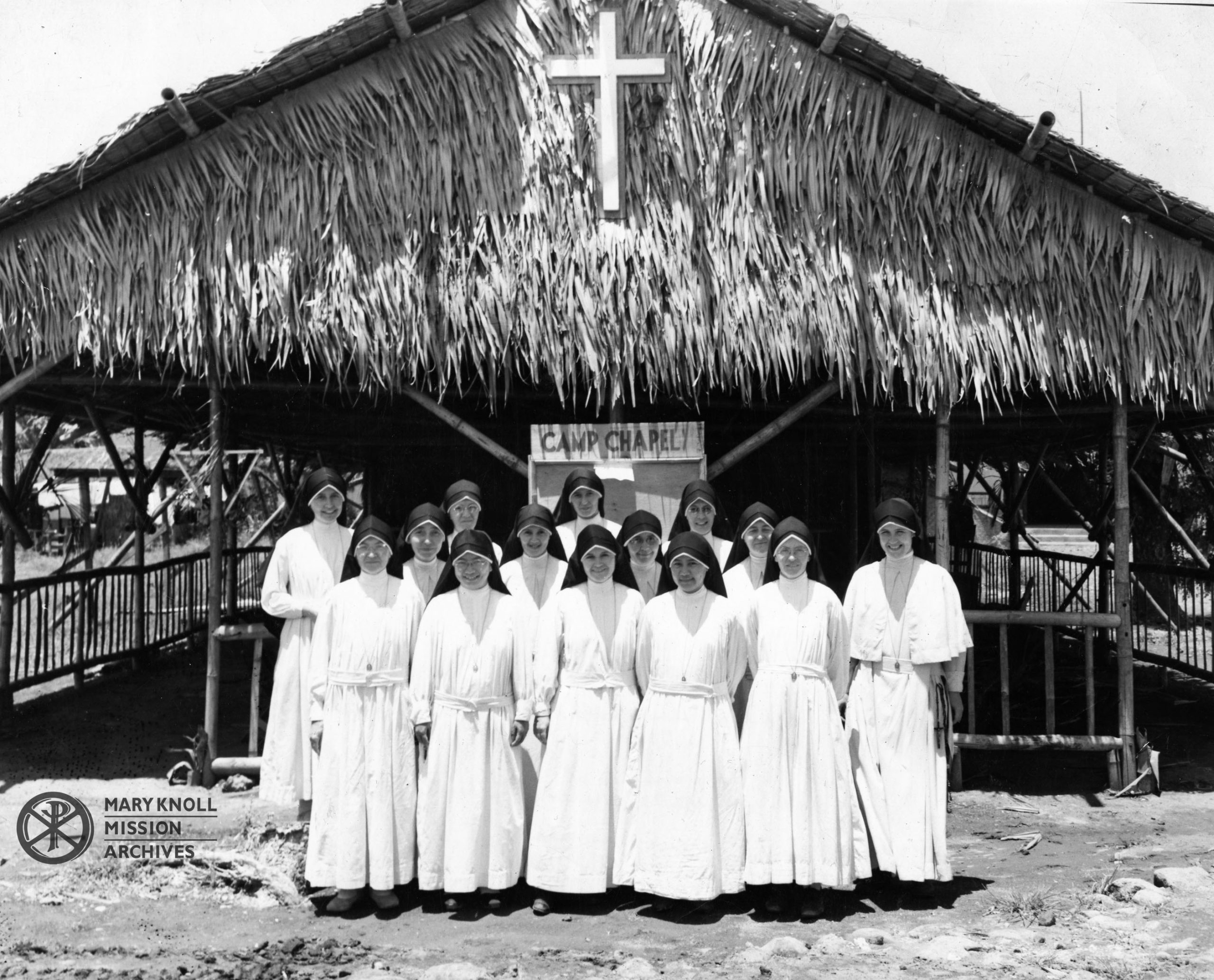 #12CampChapel Maryknoll Sisters in front of the Camp Chapel