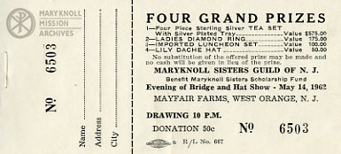 NJGuild_PrizeTicket_1962 New Jersey Guild event prize ticket, 1962
