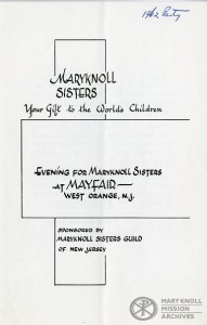 New Jersey Guild event program, 1962