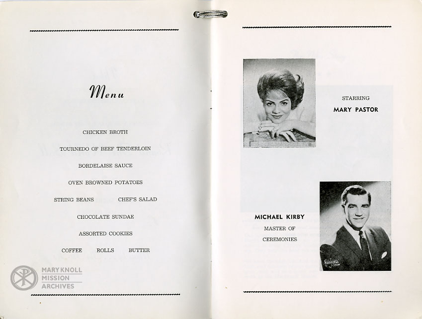 NIKA_Menu_1964 Menu from the first NIKA Ball, held at the Lake Shore Club in Chicago, October 24, 1964.
