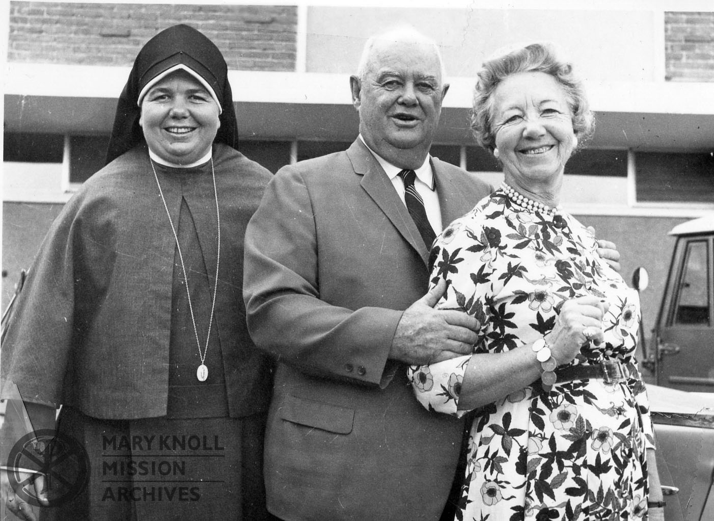 Roe_SrPat_MonteMaria_Parents_watermark Sr. Margaret James (Patricia) Roe and her parents at Colegio Monte Maria, Guatemala City, Guatemala.