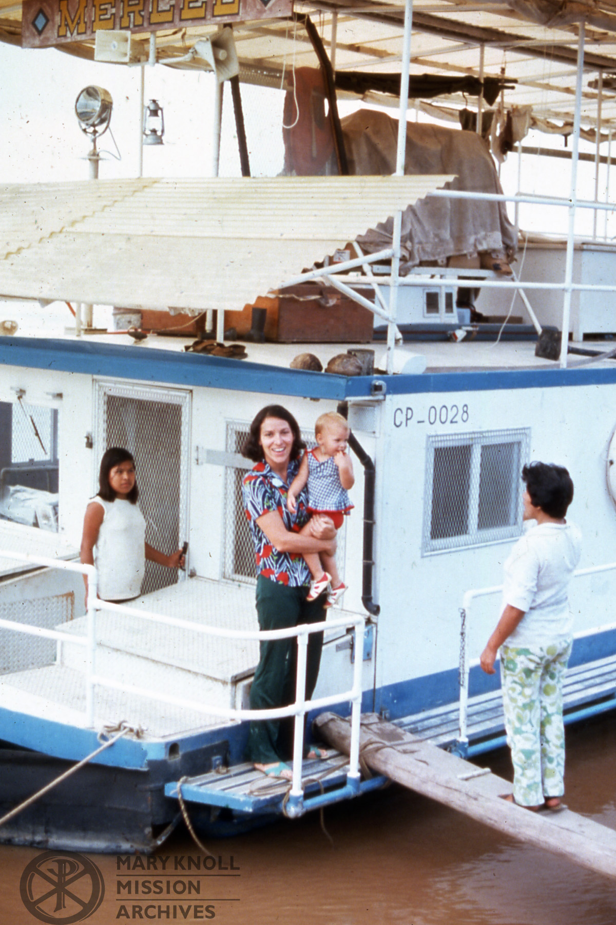 Honerkamp_Carol_Bolivia_003_watermark Former Lay Missioner Carol Honerkamp aboard the floating clinic Merced, Beni River, Bolivia.